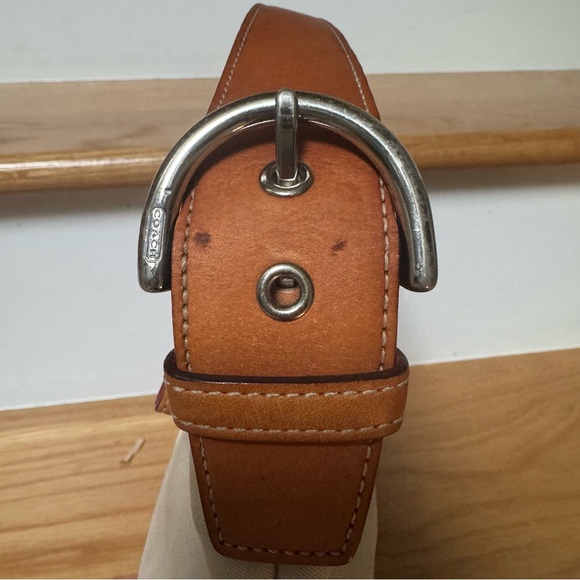Vintage Coach 9508 Hobo Buckle Bag – Beige Twill & Brown Leather - Picture 8 of 14